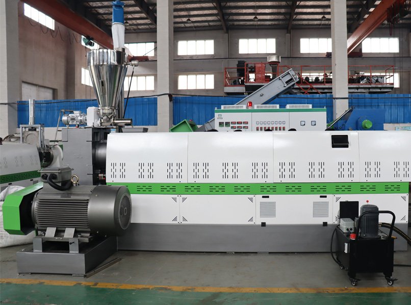 Side Feeder Two Stages Spaghetti Cutting Plastic Recycling Pelletizing Machine