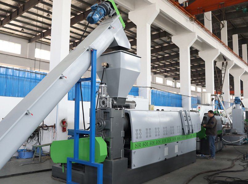 Plastic HDPE PP Rigid Crushed Flakes Pelletizing Line