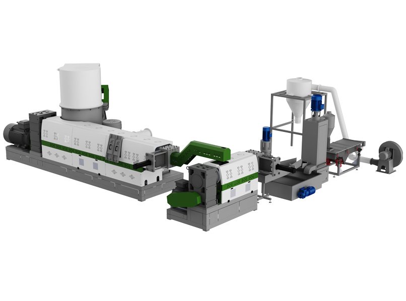 1000kg/hr LDPE HDPE Film Recycling Granulation Pelletizing Line