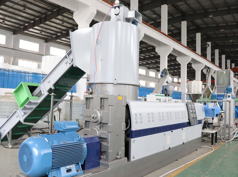 3 In 1 Single Stage Die-Face Cutting PP PE Film Bag Recycling Pelletizing Machine